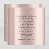 ブライダルシャワースウィート16番目の誕生日バラハート 招待状 (正面/裏面)