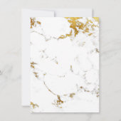 ブライダルシャワースウィート16thアイズメイクアップ金ゴールド大理石 招待状 (裏面)