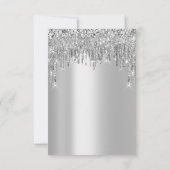 ブライダルシャワースウィート16thグレーシルバーグリッタードリップ 招待状 (裏面)