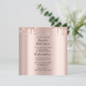 ブライダルシャワースウィート16thドリップバラ金ゴールド写真 招待状 (スタンド正面)