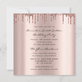 ブライダルシャワースウィート16thドリプスバラハート 招待状