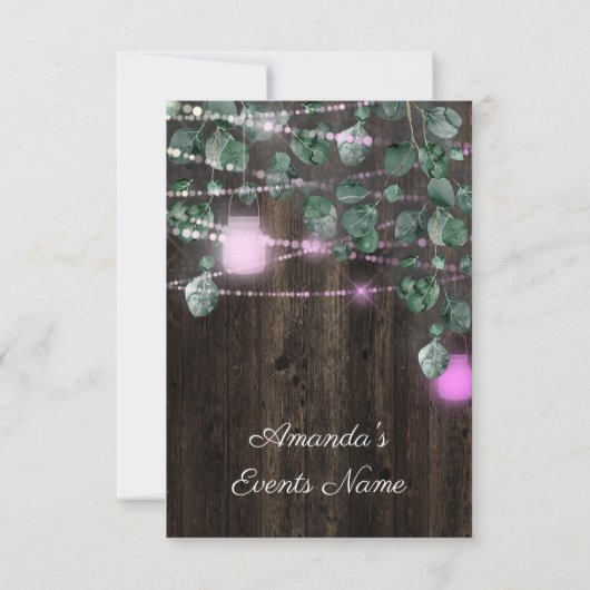 ブライダルシャワースウィート16thピンキージャースライト 招待状 (裏面)