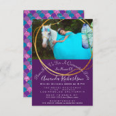 ブライダルシャワースウィート16thフォトキンセアニラマーメイド 招待状 (正面/裏面)