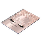 ブライダルシャワースウィート16thラッシュピンクスパークリーバラ ノートブック (左側)