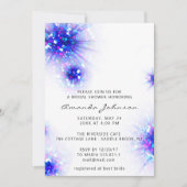 ブライダルシャワースウィート16th抽象芸術ピンクブルー 招待状 (正面)