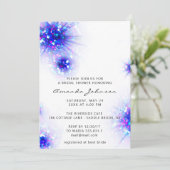 ブライダルシャワースウィート16th抽象芸術ピンクブルー 招待状 (スタンド正面)