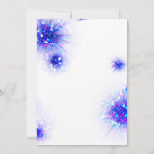 ブライダルシャワースウィート16th抽象芸術ピンクブルー 招待状 (裏面)