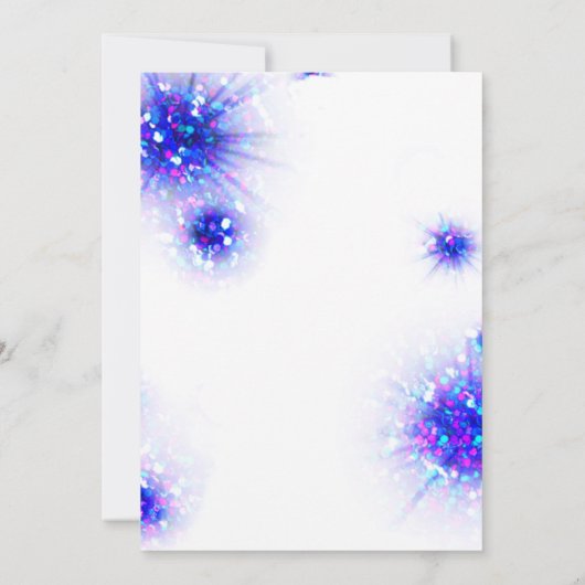 ブライダルシャワースウィート16th抽象芸術ピンクブルー 招待状 (裏面)