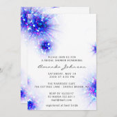 ブライダルシャワースウィート16th抽象芸術ピンクブルー 招待状 (正面/裏面)