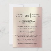 ブライダルシャワースウィート16th赤キスリップメイクアップバラ 招待状 (裏面)