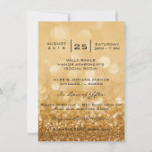 ブライダルシャワースウィート16th金ゴールドスパークリーグリッターレッド 招待状 (裏面)