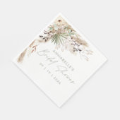 ブライダルシャワーススキモダンロエレガントグリーン スタンダードランチョンナプキン (角)