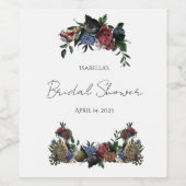 ブライダルシャワースチームパンクフローラワインラベル ワインラベル (シングルラベル)