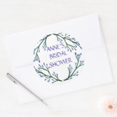 ブライダルシャワーステッカー、植物要素 ラウンドシール (封筒)