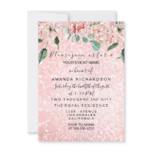 ブライダルシャワースパークバラピンクローズドレスグリッター