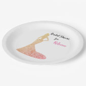 ブライダルシャワースパークル&シャイン紙プレート ペーパープレート (アングル)