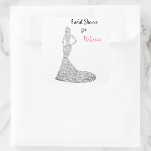 ブライダルシャワースパークル&シャイン スクエアシール (バッグ)