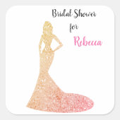 ブライダルシャワースパークル&シャイン スクエアシール (正面)
