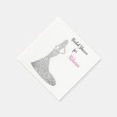 ブライダルシャワースパークル&シャイン スタンダードカクテルナプキン (角)