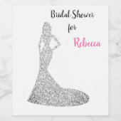 ブライダルシャワースパークル&シャイン ワインラベル (シングルラベル)