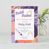 ブライダルシャワース絵を描プとパーティー 招待状 (スタンド正面)