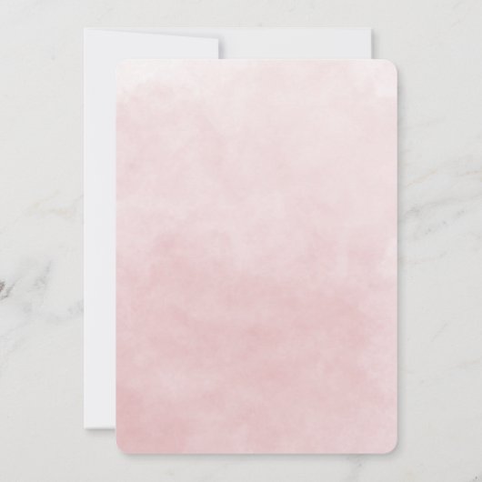 ブライダルシャワーセージピンクローズ 招待状 (裏面)