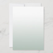 ブライダルシャワーセージ緑の黄金色の植物 招待状 (裏面)