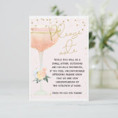 ブライダルシャワーソーシャル配信ノートカード 招待状 (スタンド正面)