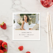 ブライダルシャワータイポグラフィフォトトープ スタンダードカクテルナプキン (インサイチュ)