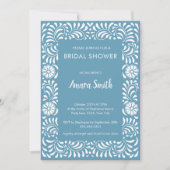 ブライダルシャワータラベラブルーフラワーズ招待状 招待状 (正面)