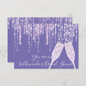 ブライダルシャワーダイヤモンドガラスバブルSweet16th 招待状 (正面/裏面)