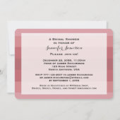 ブライダルシャワーダスティバラ名ストライプミニマリスト 招待状 (裏面)