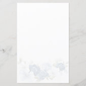 ブライダルシャワーダスティブルーフローラスクリプト招待状 (裏面)