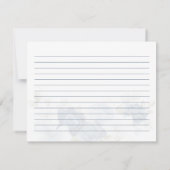 ブライダルシャワーダスティブルーフローラレシピ ノートカード (裏面)