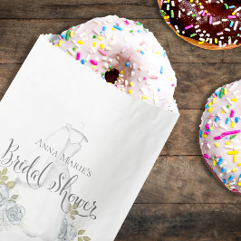 ブライダルシャワーダスティブルーフローラ結婚ズドレス フェイバーバッグ