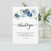 ブライダルシャワーダスティブルーフローラ サンキューカード (スタンド正面)