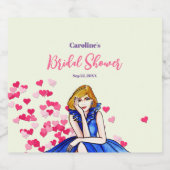 ブライダルシャワーダーク王室のブルーカクテルガウン ビールラベル (シングルラベル)