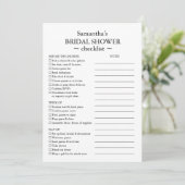 ブライダルシャワーチェックリストとスタイルガイド 招待状 (スタンド正面)