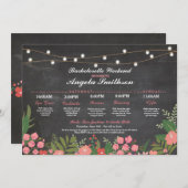 ブライダルシャワーチョークサンゴの旅程バチェロレッテ プログラム (正面/裏面)