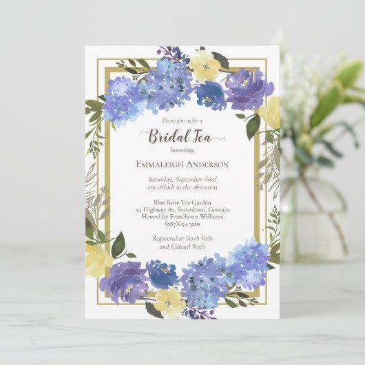 ブライダルシャワーティーカロライナクラシックーフローラ 招待状 (スタンド正面)