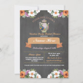 ブライダルシャワーティーガーデンパーティーティーポット招待状 招待状 (正面)