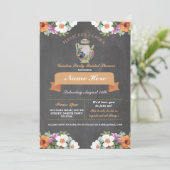 ブライダルシャワーティーガーデンパーティーティーポット招待状 招待状 (スタンド正面)