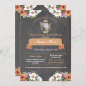 ブライダルシャワーティーガーデンパーティーティーポット招待状 招待状 (正面/裏面)