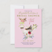 ブライダルシャワーティーパーティの招待状かわいいおもしろい (正面)