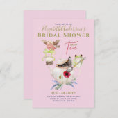ブライダルシャワーティーパーティの招待状かわいいおもしろい (正面/裏面)