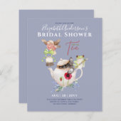 ブライダルシャワーティーパーティの招待状かわいいおもしろい (正面/裏面)