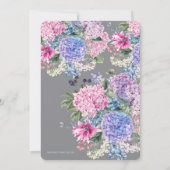 ブライダルシャワーティーパーティの招待状とアジサイ 招待状 (裏面)