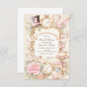 ブライダルシャワーティーパーティの招待状ハイティー招待状 招待状 (正面/裏面)