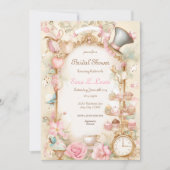 ブライダルシャワーティーパーティの招待状ハイティー招待状 招待状 (正面)