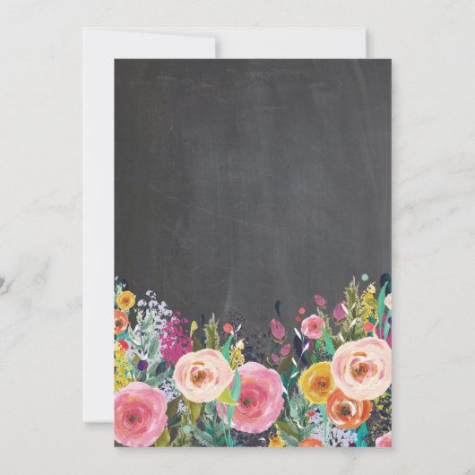 ブライダルシャワーティーパーティの招待状フローラ 招待状 (裏面)